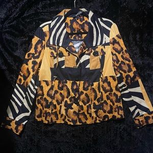 Berek Women’s Jacket Size: Large Color: Multicolored: black beige orange tan